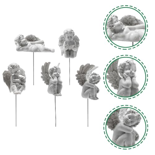 Mini Statue Bébé Ange Blanche POPETPOP : Idée Cadeau pour Passionnés de Jardin - 7