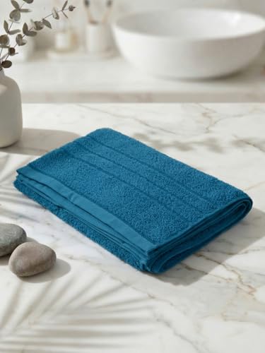 Image of Monte Carlo Essential 100% Cotton Small Bath Towel | 340 GSM Ultra Lightweight & Quick Dry | Soft Absorbent Compact Towel 60x120 cm | Bathroom Towel for Gym, Travel & Daily Use (Soho) | Perriwinkle