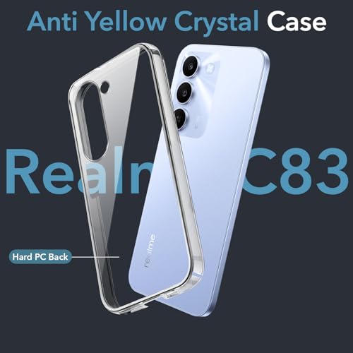 Image of Jkobi Shockproof Crystal-Clear Back Cover for Realme C83 5G (Magsafe Wireless Support | Drop & Camera Protection | Hard Polycarbonate)