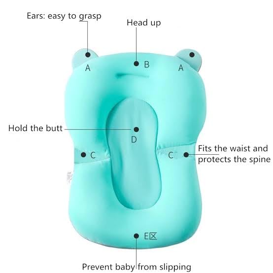 Richtots Premium Soft and Safe Baby Bath Cushion for Comfortable Bathing (Blue) - Image 6 thumbnail