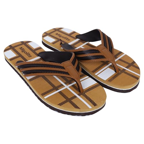 Image of Men's Stylish Checked Flip-Flops | Soft Sole Casual Slippers for Comfort