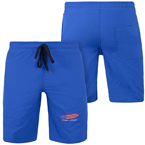 Awans Men Swimming Trunks, Men Swimming Shorts, Swimming Pants for Men, Man Swimwear (Blue, Small 28" - 30")