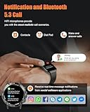 Military Smart Watch for Men Answer/Make Calls, 1.39" HD Fitness Tracker with Heart Rate/Sleep Monitor/Pedometer, 114+ Sports Mode Activity Trackers, IP68 Waterproof Outdoor Smartwatch for iOS Android - Image 7