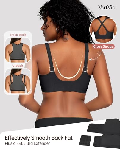 Image of Vertvie Jelly Bras for Women No Underwire Wireless Push Up Bra Full Coverage Bralettes Seamless Comfort Everyday Sports Bra