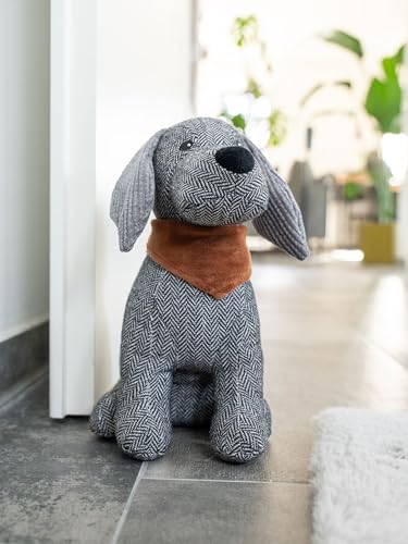 TrendPet Türstopper, Stopper für Fenster und Türen, tierische Türstopper, gefüllt mit 1Kg Sand, dekorativ (Hund Hugo)