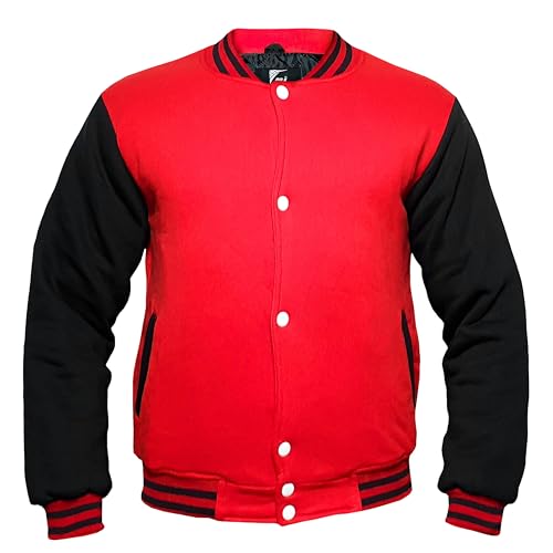 Kids Baseball Jackets Boys Girls Fit Varsity Jacket Casual Team Uniform Plain Button School Coat