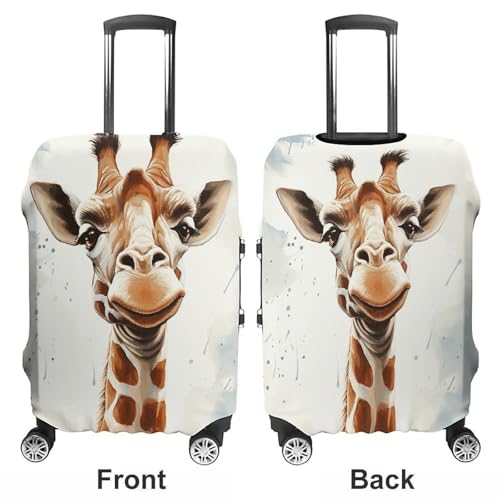 Giraffe Travel Luggage Cover Anti-scratch Suitcase Cover Elastic Suitcase Protective Cover Fits 19-32 Inch Luggage S3