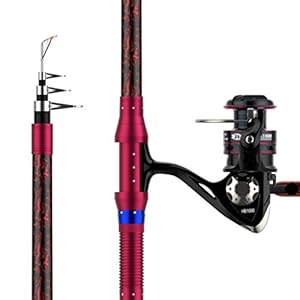 Vishengel Carbon Ultra lichtgewicht Super Hard hengel Professional Spinning Rod Set Hengel en Spoel Combo hengel pole met houten handvat for vissers Sea Hengelcombinaties (Size : 2.4m)