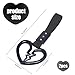 Yumfugu 2 PCS Car Warning Hanging Ring, ABS Nylon with Broken Heart Shape Rear Bumper Hand Pull Ring, Multi-Purpose Personalized Decorative Accessory, Compatible with Most Car Models (Black)