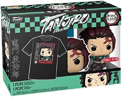 Funko Pop&Tee: Demon Slayer- Tanjiro(BL)-L 62493 Multicolore Multicoleur One Size | Pop Demon Slayer