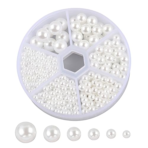 JIHUOO 704 cuentas de perlas sin agujeros, cuentas de perlas de imitación sin perforar, relleno de jarrón, perlas sintéticas, relleno de maquillaje, cuentas sueltas para dispersión de mesa, boda,