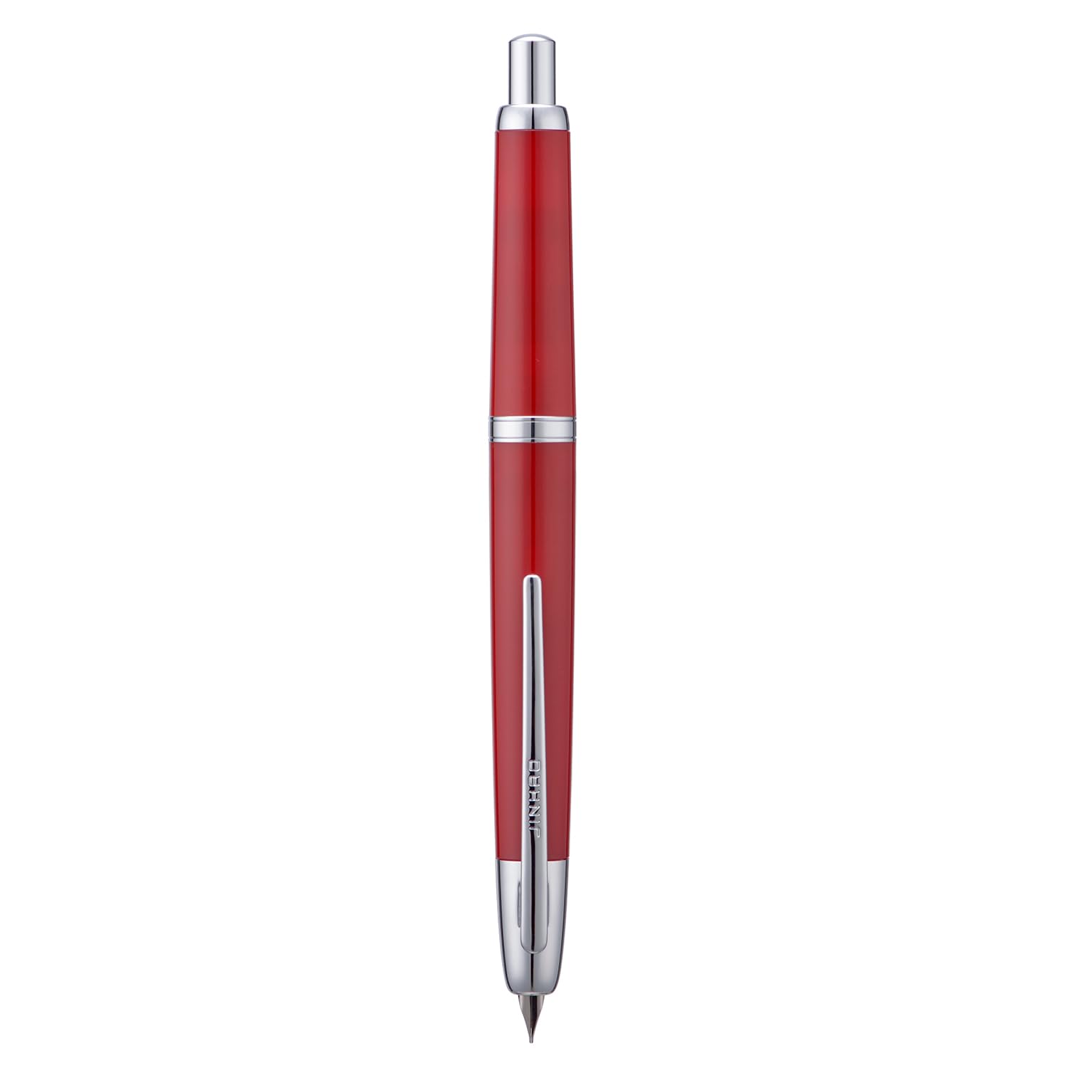 Jinhao 20-serie pers vulpen, transparant, zwart, intrekbare extra fijne penpunt met inkt converter set (zwarte clip