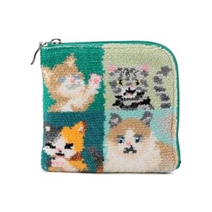 [フェイラー] スクエアポーチ【1J3125127081240】ルック！マイキャット MCT-257081 レディース グリーン" 