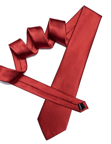 Image of Barry.Wang Silk Men Ties Formal Stripes Necktie and Tie Clip for Wedding Party Business Fashion Classic