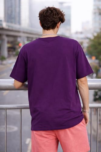 Image of London Hills Printed Cotton Blend Half Sleeve Oversized Men Round Neck Tshirts | T Shirt for Man | Tshirt | Shirts Men | Tshirt for Man | T-Shirt | Pack of 2