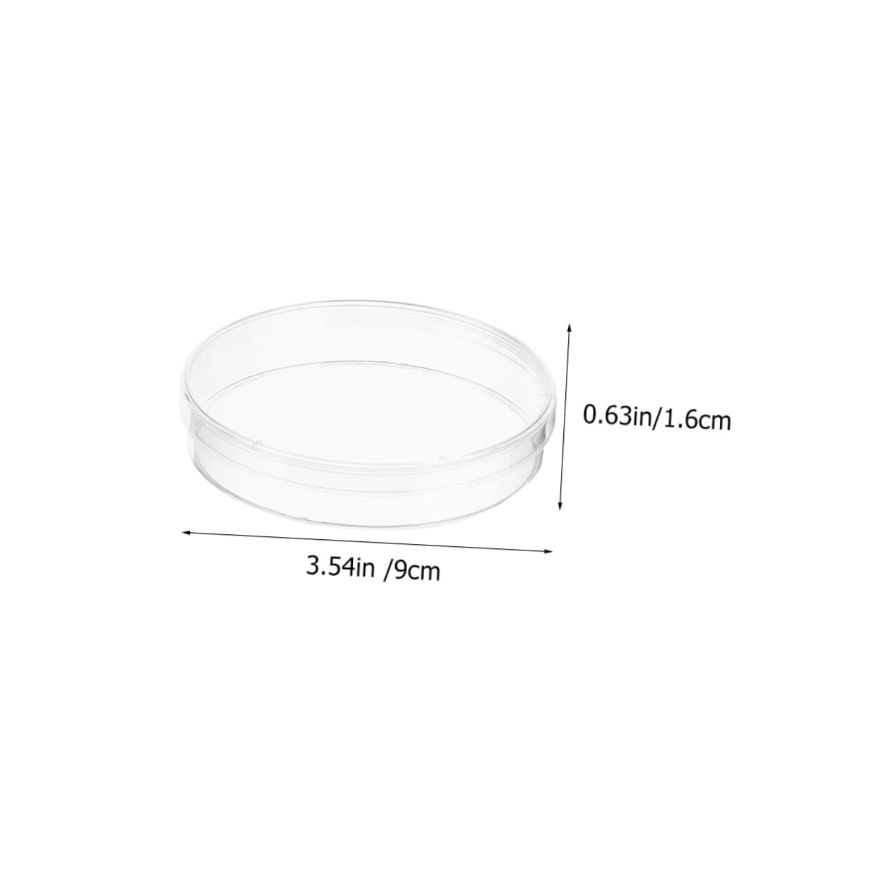 FUNOMOCYA 10 Pack Petri Dishes for Lab Plates with Lids Bulk Agar Petri Dishes for Research