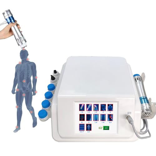 GZGHRZQS Masajeador de Ondas de Choque electromagnéticas extracorpóreas, Dispositivo de Terapia de Ondas de Choque con 7 Cabezas de Masaje, para Dolor, Masaje de Alivio