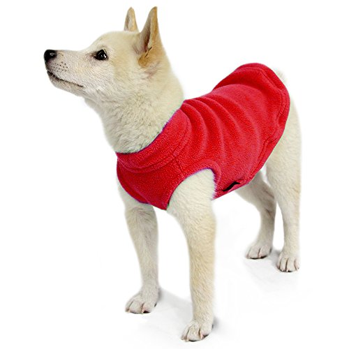 Gooby Stretch Fleece Vest Dog Sweater - Red, Medium - Warm Pullover Super Stretchy Fleece Dog Jacket for Small to Large Dogs - Image 5