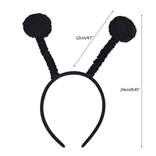 Obmwang OBM-96 6 Pack Butterfly Antenna Headband Velvet Bug Headband And Pom-Pom Boppers Bee Headband thumb #1