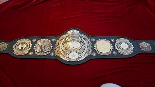 Maxan Triple Crown Heavyweight Championship Belt Adult Size Thick Zinc Plates 24k Gold