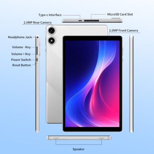Image of Android 16 Tablet 10.1 inch HD IPS Display 32GB1T Expand Touchscreen Tablets PC