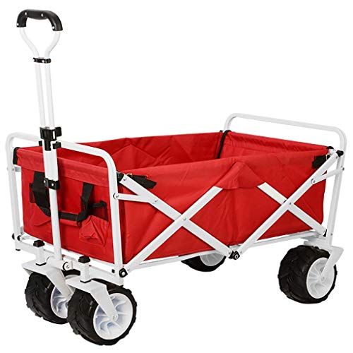 Carretilla multiuso plegable para jardín y playa, carrito portátil para camping con marco de acero y bolsa de tela Oxford miniatura 1