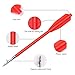 YLS 6.8 inch Bowfishing Arrows Fish Hunting Plastic Shaft with Harpoon Steel Point and Safty Slides for Outdoor Bow Fishing Huntings Red 12pcs