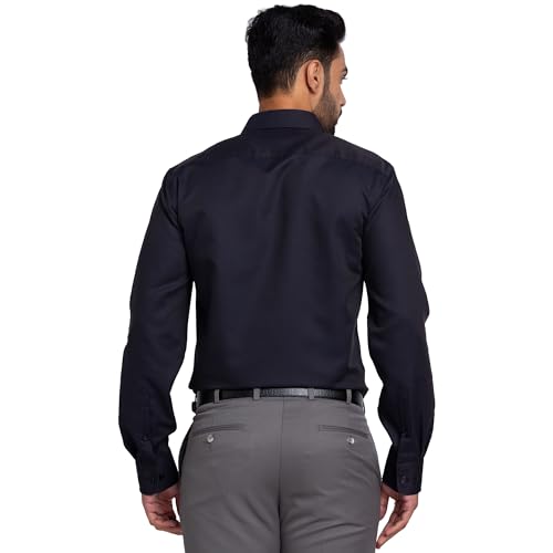 Image of Park Avenue Regular Fit Pure Cotton Structure Pattern Ainsley Collar Formal Shirt