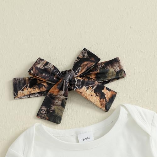 Newborn Baby Girl Hunting Clothes Deer Long Sleeve Romper Jungle Camo Flare Pants Set 3 Piece Fall Winter Outfit4