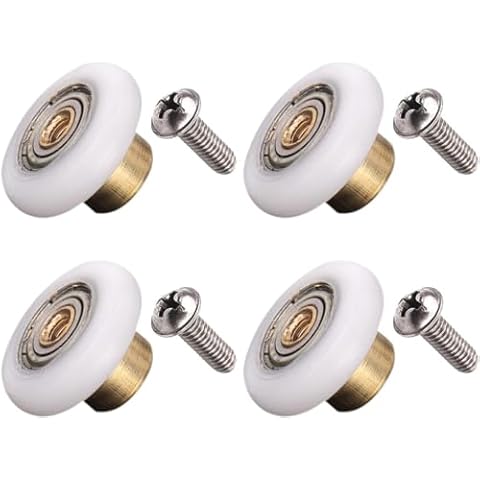 Set of 4 Stainless Steel Shower Door Rollers Cover
