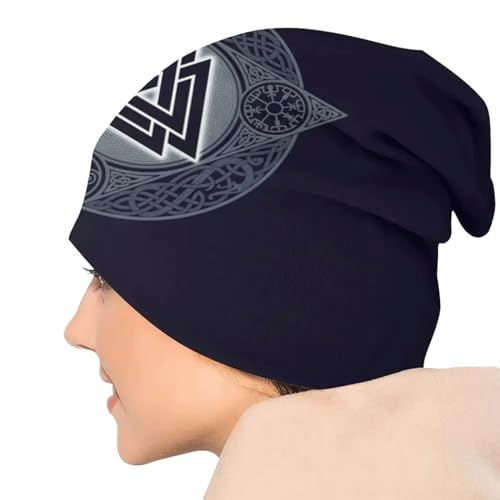 Bonnet Valknut imprimé 3D décontracté pour vos sorties urbaines et soirées fraîches