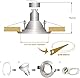 Wondlumi 6er Set LED Einbaustrahler Rahmen GU10 Einbauleuchten Schwenkbar LED Spots 230V Edelstahl Gebürstet Einbauspots Rund Deckenspots inkl. Fassung für GU10 Brine