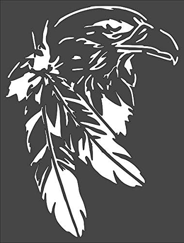 Eagle Logo Stencil Reusable Sturdy Flexible Clear Plastic 1-8x10.5 in Arts and Crafts Material Scrapbooking for Airbrush Painting Drawing