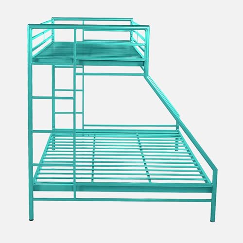 Image of Twin Over Twin Metal Bunk Bed |Bunk Bed Without Storage For Kids | Double Decker Bed For Kids Room Furniture |Metal Bunker Bed (Mattress Not Included),Aqua Blue