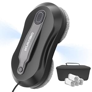 KUIKIBO 3500Pa Fensterputzroboter, Wenig Lärm Fensterroboter mit Sprühfunktion,Fensterreiniger Roboter Elektrisch der Fensterputzroboter Rahmen/Rahmenloses Fenster