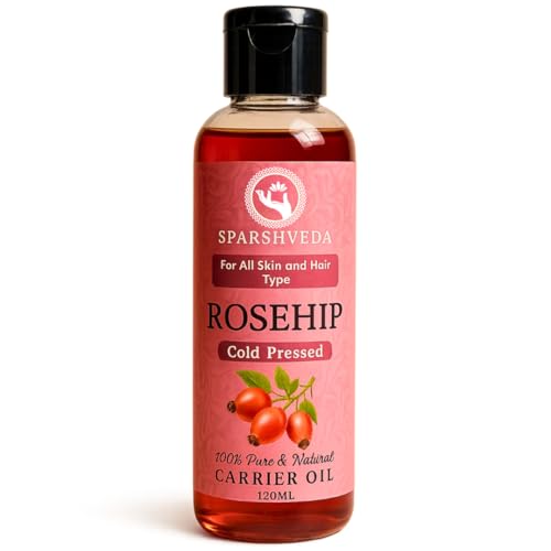 Image of Cold Pressed Rosehip Oil | Reduces Wrinkles, Hyperpigmentation & Stretch Marks | Boosts Collagen, Moisturizes Dry Skin | Natural Glow Enhancer | 120 m