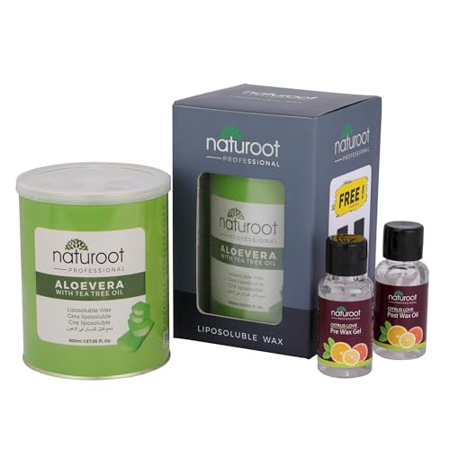 Image of Aloevera Liposoluble Wax, 800g, with FREE Pre Wax Gel 50ml & Post Wax Oil, 50ml