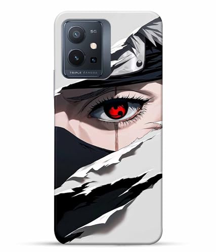 Image of Red Eyes Printed Hard Back Case Cover & Compatible for Vivo T1 5G | Vivo Y75 5G | Vivo iQOO Z6 5G (Multicolor) - D1811