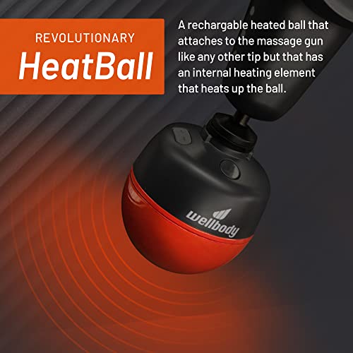 Wellbody Pepper | Heated Massage Gun | Compact Massage Device | Heatball Technology | Quiet Handheld Portable | Massage Tool For Muscles | All Aluminum Powertrain #TOP1