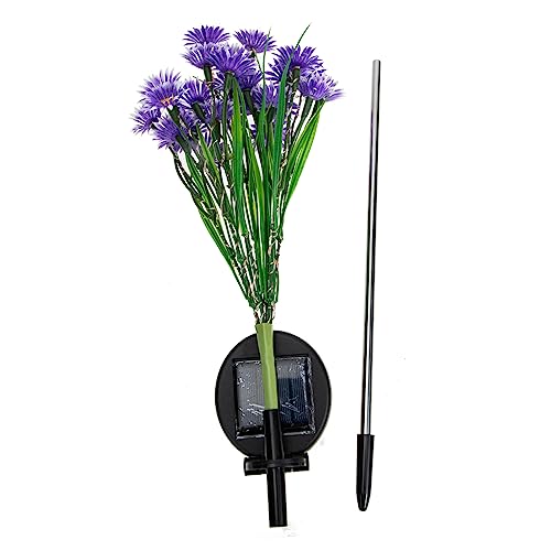 Gogogmee LED Solar Garden Lamp Creative Chrysanthemum Design Durable Outdoor Ground Light for Lawn Decoration Solar Powered Easy Installation for Pathway