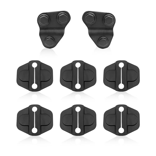8-Pack Door Screw Protector Cover Trim Door Lock Cover - 6PCS Door Lock Cover & 2PCS Door Screw Cover Trim Accessories for 2018 2019 2020 2021 2022 2023 2024 Wrangler JL JT (2-Door/4-Door)