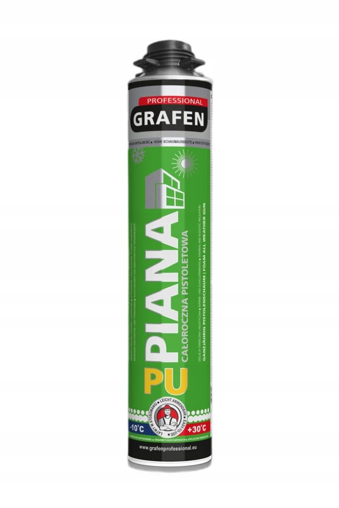 Lot de 6 x 750 ml de mousse de montage en polyuréthane pour pistolet à mousse - Mousse isolante pour montage sur fenêtre et porte - Pour pistolet à mousse - Dosage précis et utilisable jusqu'à