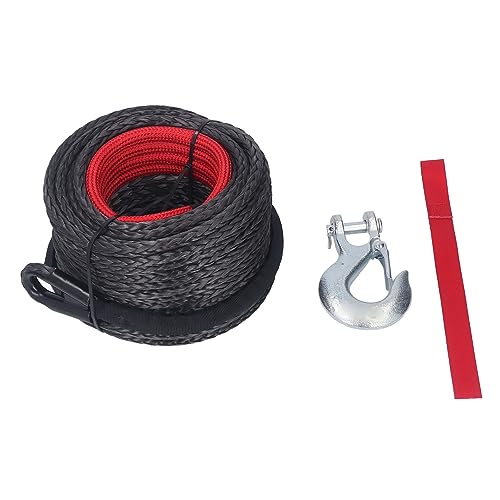 Corda Sintetica per Verricello, Corda in Plastica Sintetica 30M Verricelli Argano Resistente Ai Raggi UV Corda Forestale Resistente All'Usura Corda per Rimorchio per Verricello