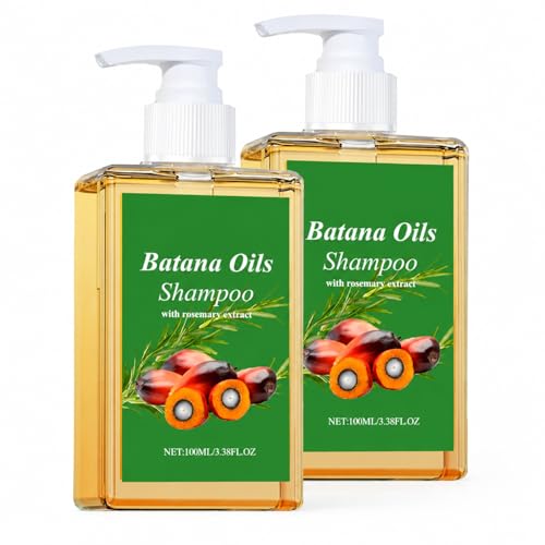 XIKRO 100% Batana Oil Shampoo 100% Rosemary Oil Shampoo Shampoo De Batana Para La Caida Del Cabello Nourishes and Regenerates Hair-Soft and Fluffy for Men & Women (2pcs)