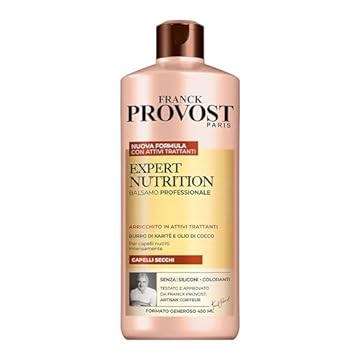 Franck Provost, Expert Nutrition, Balsamo Professionale Per Capelli Secchi, Effetto Nutriente, Con Burro di Karité e Olio di Cocco, 450 ml