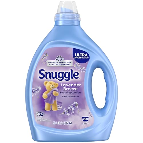 Snuggle Fabric Softener Liquid, Ultra Concentrated, 80 Oz, 188 Medium Loads, Lavender Breeze Fabric...
