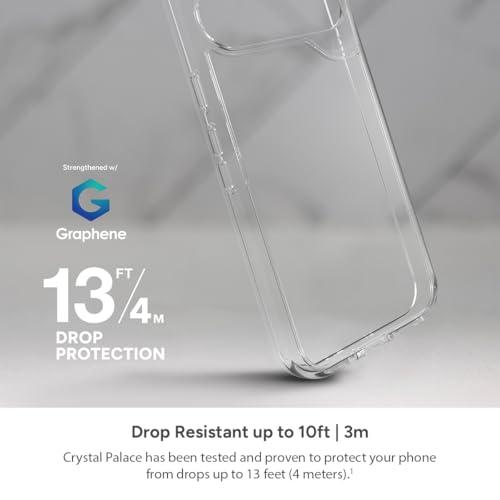 Image of ZAGG Crystal Palace Google Pixel 9 / Pixel 9 Pro Case - Crystal Clear, Ultra-Slim Case with 13ft Drop Protection, Graphene Strength, Recycled Materials, Clear