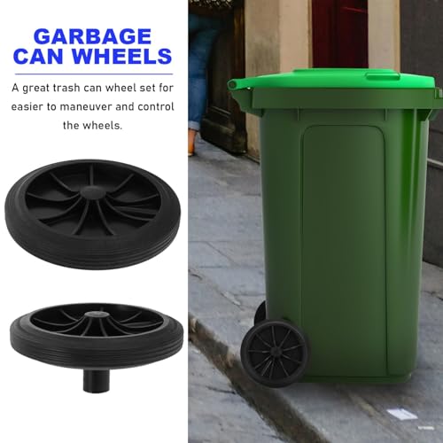 Image of Cabilock Replacement Trash can Wheels 2Pcs Outdoor Garbage Container Accessories Plastic Rubber Casters for Waste Receptacles