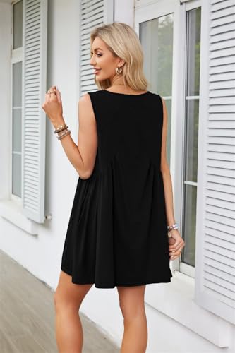 Robe d'été légère qui ne tient pas chaud mini robe confortable à poches femme - 4