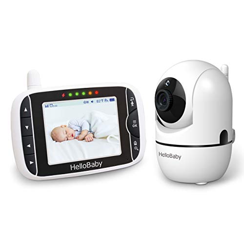 image for HelloBaby Video Baby Monitor with Remote Camera Pan-Tilt-Zoom, 3.2'' C